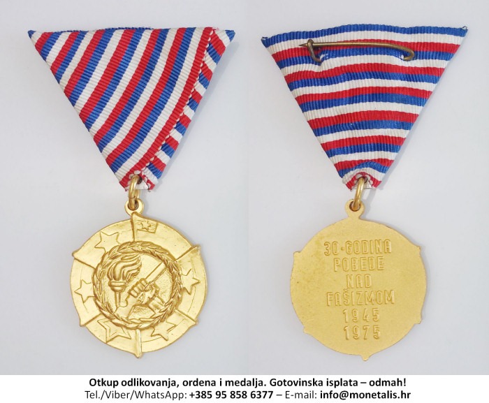 Otkupljujemo odlikovanje Medalja 30 godina pobjede nad fašizmom 1945-1975 - 095 858 6377