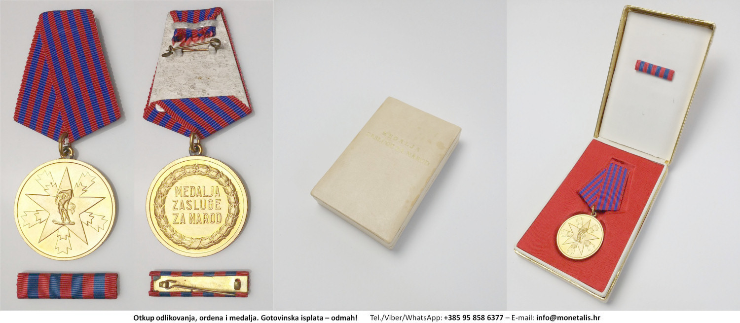 Otkupljujemo odlikovanje Medalja zasluga za narod - 095 858 6377