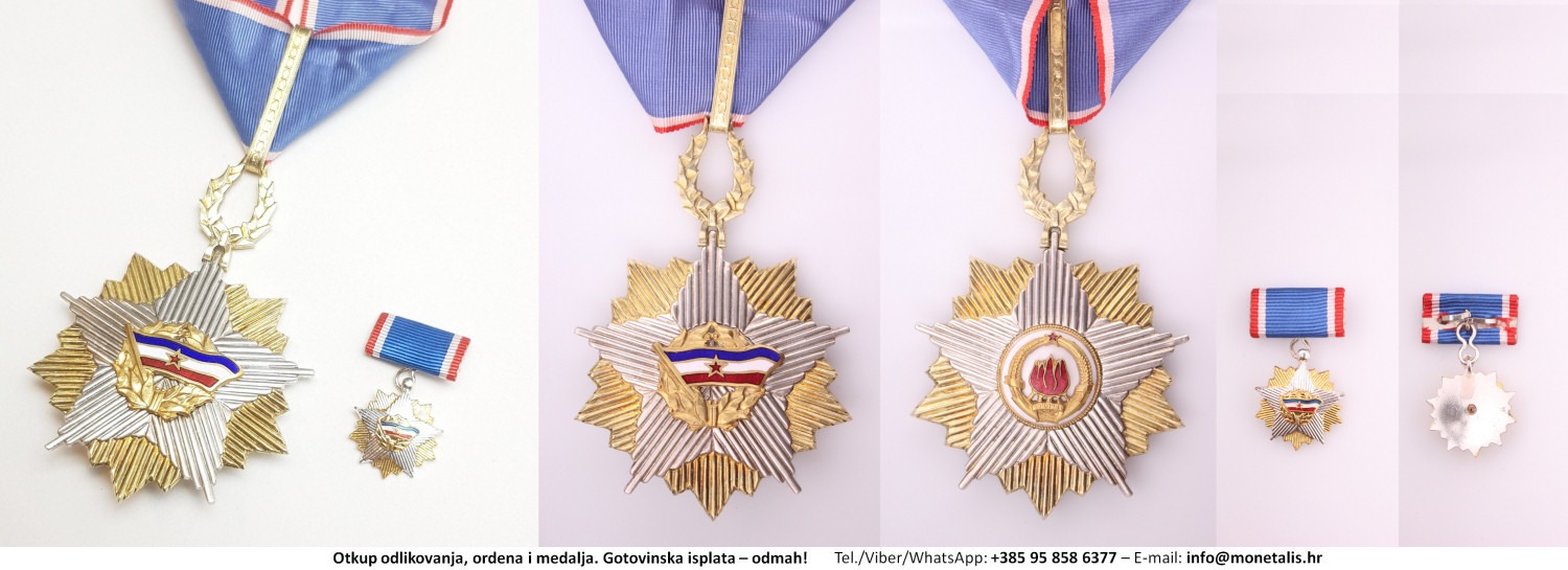 Otkupljujemo odlikovanje Orden jugoslavenske zastave sa zlatnom zvijezdom na ogrlici (III. red) - 095 858 6377