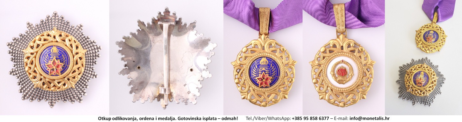 Otkupljujemo odlikovanje Orden jugoslavenske zvijezde sa zlatnim vijencem (II. red) - 095 858 6377