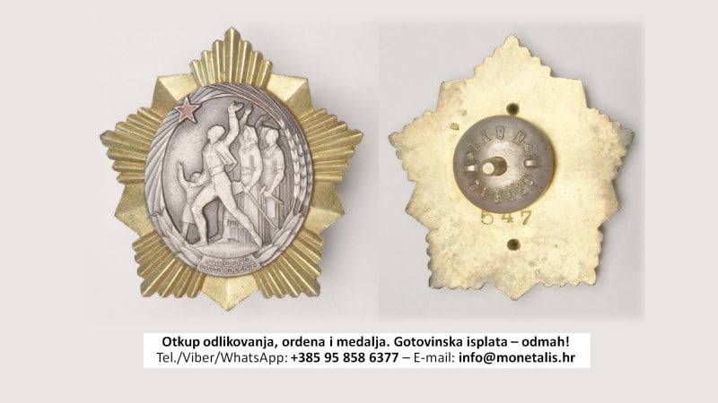 Otkupljujemo odlikovanje Orden narodnog oslobođenja - 095 858 6377