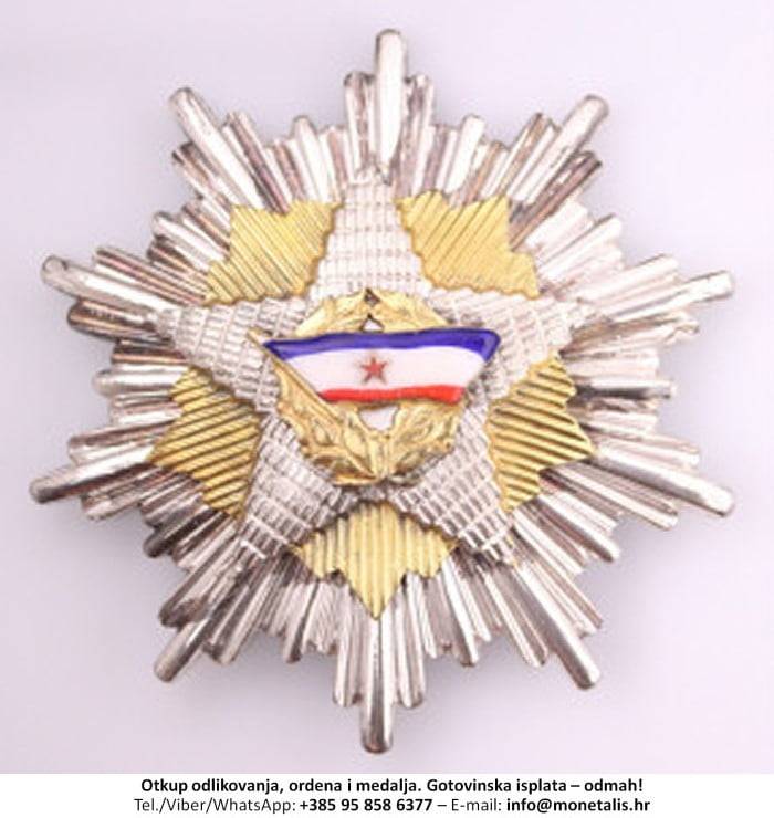 Otkupljujemo odlikovanje Orden jugoslavenske zastave s lentom (I. red) - 095 858 6377