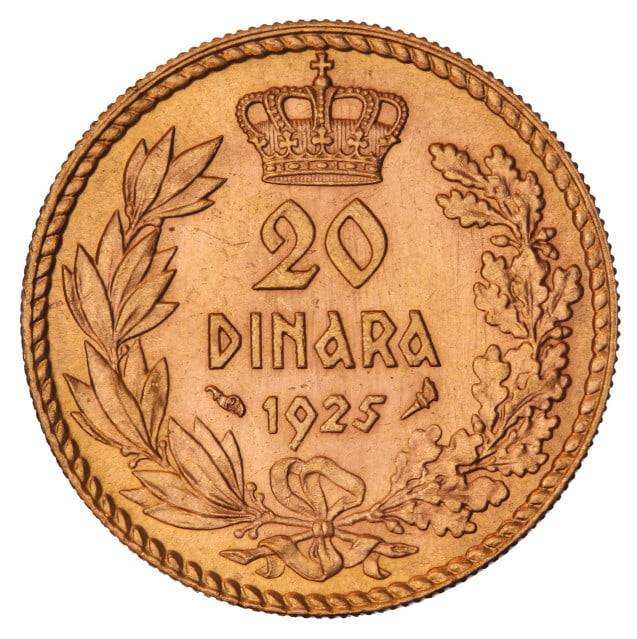 Otkup zlatnika: Kraljevina Srba, Hrvata i Slovenaca 20 dinara 1925. Aleksandar I.